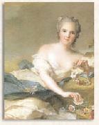 Jjean-Marc nattier Anne Henriette of France represented as Flora Sweden oil painting artist